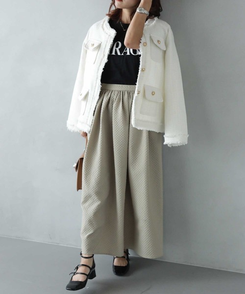 cawaii(カワイイ)の「ポコポコキルティングロングスカート(スカート・レディース・グリーン/ブラック/グレー系その他・FREE)」の16枚目の写真