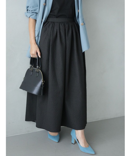 cawaii(カワイイ)の「ポコポコキルティングロングスカート(スカート・レディース・グリーン/ブラック/グレー系その他・FREE)」の4枚目の写真