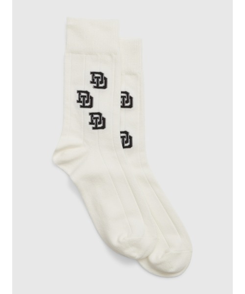 GAP(ギャップ)の「DAP GAPロゴ クルーソックス(ユニセックス)(ソックス/靴下・メンズ・ホワイト・M/L/S/M)」の1枚目の写真