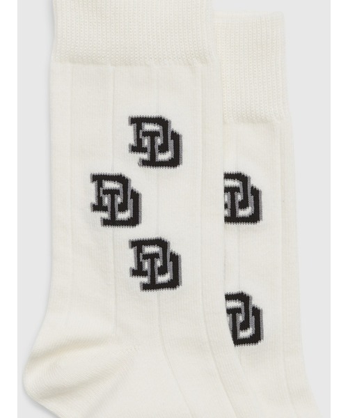 GAP(ギャップ)の「DAP GAPロゴ クルーソックス(ユニセックス)(ソックス/靴下・メンズ・ホワイト・M/L/S/M)」の2枚目の写真