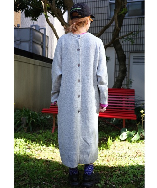 BEAVER（ビーバー）の「B omnivore/ビーオムニボー  マシュマロヤーンワンピース（ワンピース・レディース・ブラック/グレー・F）」の5枚目の写真