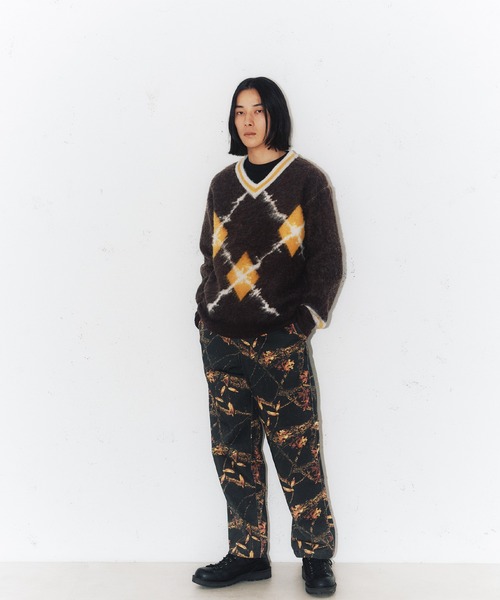 FTW（エフティダブリュー）の「ARCYLE V NECK KNIT（ニット/セーター・メンズ・ブラウン/ダークグリーン/ネイビー・MEDIUM/LARGE）」の19枚目の写真