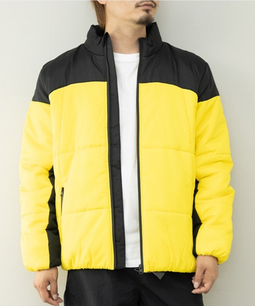 STYLEBLOCK(スタイルブロック)の「デュスポ中綿切替ブルゾン(ダウンジャケット/コート・メンズ・グレイッシュベージュ/チャコール/レッド/イエロー/ホワイト/ブルー・M/L)」の1枚目の写真