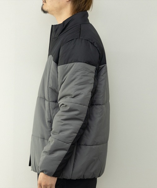 STYLEBLOCK(スタイルブロック)の「デュスポ中綿切替ブルゾン(ダウンジャケット/コート・メンズ・グレイッシュベージュ/チャコール/レッド/イエロー/ホワイト/ブルー・M/L)」の11枚目の写真