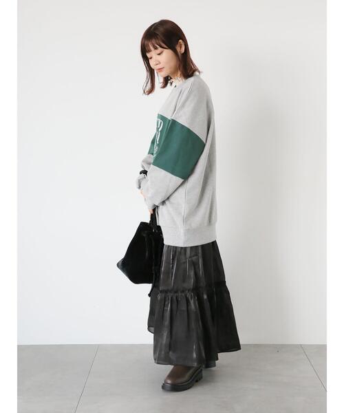 ehka sopo（エヘカソポ）の「ロゴ配色スウェット（Tシャツ/カットソー・レディース・ブルー/グレー/プラム/キナリ・F）」の20枚目の写真