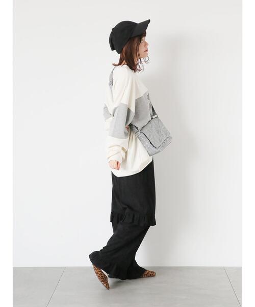 ehka sopo（エヘカソポ）の「ロゴ配色スウェット（Tシャツ/カットソー・レディース・ブルー/グレー/プラム/キナリ・F）」の16枚目の写真