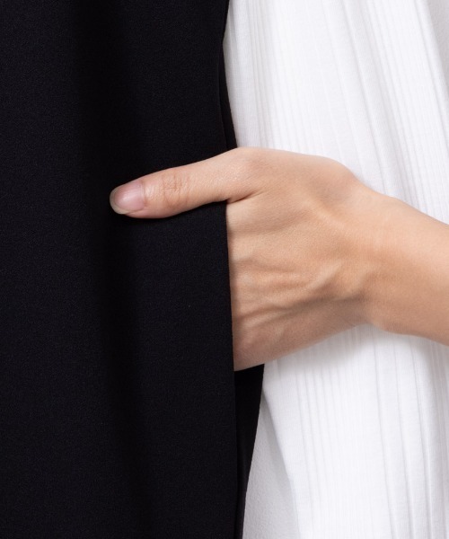 NAVY（ネイビー）の「NAVY 高身長向け インナー付きサロペット アンサンブル（サロペット/オーバーオール・レディース・ブラック/ネイビー/ベージュ・フリー）」の9枚目の写真