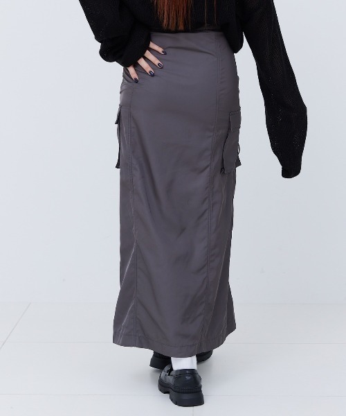 17HR（セブンティーンアワーズ）の「スリットギャザースカート（スカート・レディース・チャコールグレー/ブラック・MEDIUM/SMALL）」の17枚目の写真