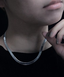 YArKA（ヤーカ）の「【YArKA/ヤーカ】simple flat necklace[SNK50]/シンプルフラットネックレス(チョーカー） 5mm（ネックレス・メンズ）」