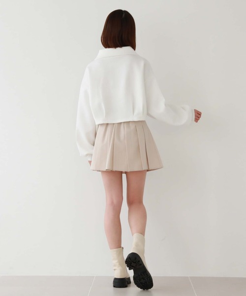 archives(アルシーヴ)の「ハイウエストプリーツミニスカート(スカート・レディース・グレー/アイボリー/ベージュ/ブラック・MEDIUM)」の9枚目の写真