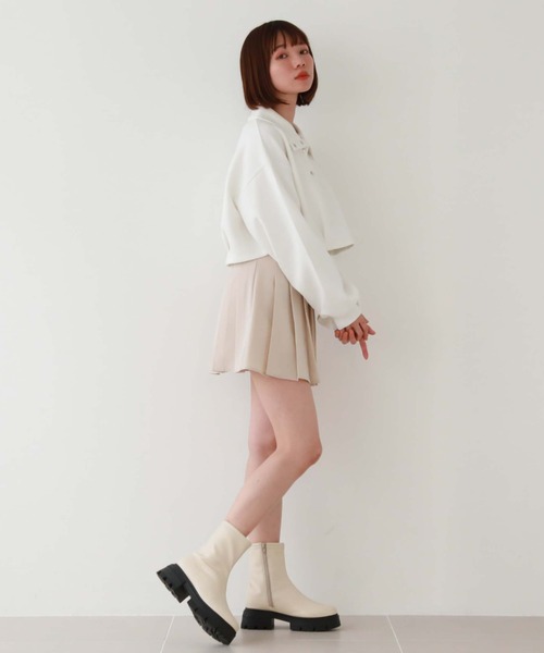 archives(アルシーヴ)の「ハイウエストプリーツミニスカート(スカート・レディース・グレー/アイボリー/ベージュ/ブラック・MEDIUM)」の13枚目の写真