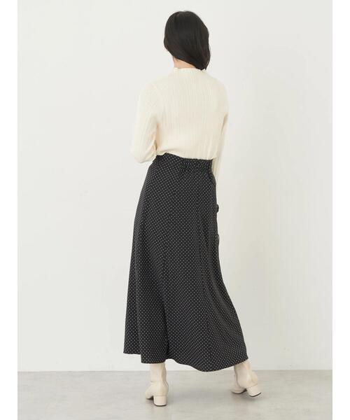 earth music&ecology（アースミュージックアンドエコロジー）の「配色フリルニットプルオーバー（ニット/セーター・レディース・サックスブルー系2/アイボリー/ブラック/ピンクベージュ・S/M）」の14枚目の写真