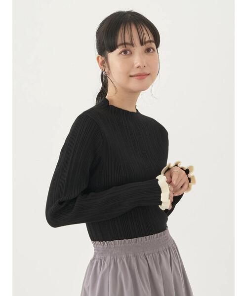 earth music&ecology（アースミュージックアンドエコロジー）の「配色フリルニットプルオーバー（ニット/セーター・レディース・サックスブルー系2/アイボリー/ブラック/ピンクベージュ・S/M）」の16枚目の写真