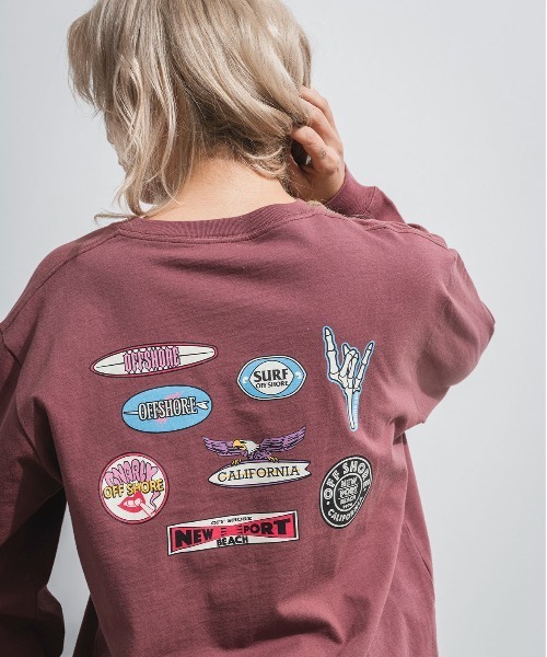 OFFSHORE(オフショア)の「OLD GRAPHIC L/S TEE/オールドサーフグラフィックロングスリーブティ(Tシャツ/カットソー・メンズ・グレー/ブラウン・XL/L/M/S)」の12枚目の写真