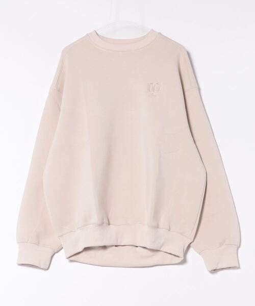 aimoha(アイモハ)の「英文字刺繍ビッグシルエットエアスウェット(スウェット・レディース・ブラック/ライトグレー/ベージュ/ライトグリーン/ネイビー・FREE)」の12枚目の写真