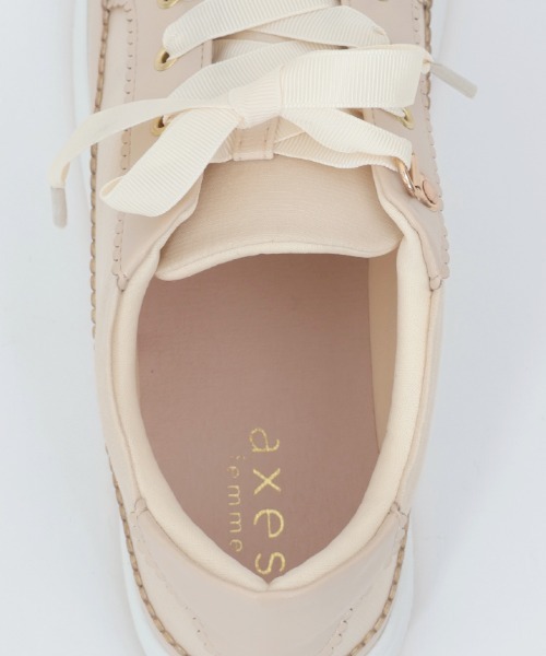 axes femme（アクシーズファム）の「リボン×スカラップスニーカー（スニーカー・レディース・ベージュ/サックスブルー/ブラック・MEDIUM/LARGE）」の14枚目の写真