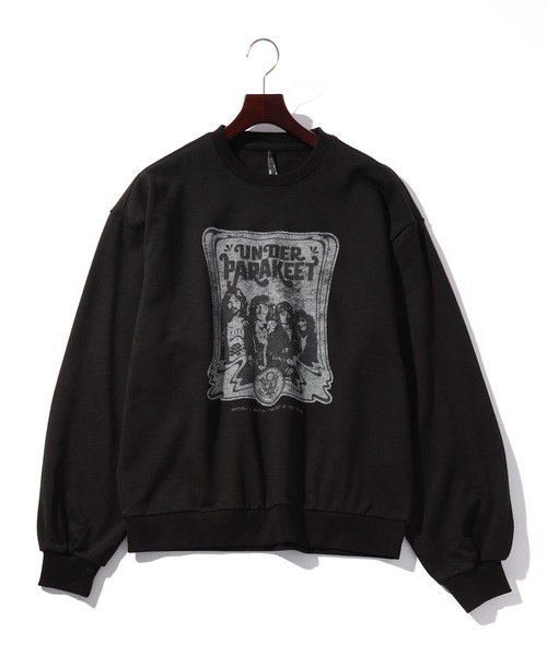 THISIS（ディスイズ）の「先染め 裏毛 プリント スウェット レディース（スウェット・レディース・チャコール/グレー系その他2/ブラック系その他/ブラック/ブラック系その他2/グレー系その他・MEDIUM/LARGE/X-LARGE）」の2枚目の写真