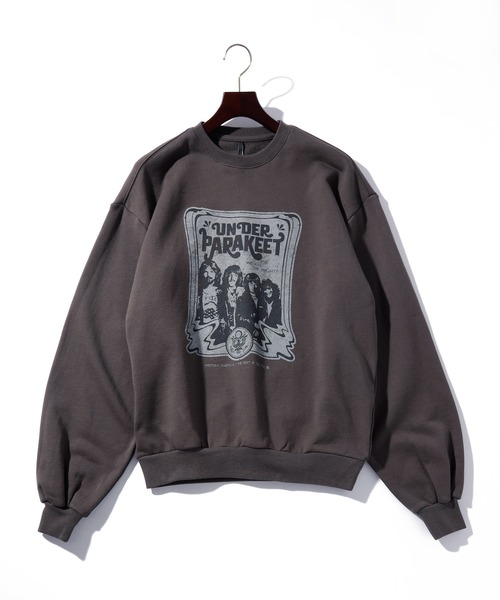 THISIS（ディスイズ）の「先染め 裏毛 プリント スウェット レディース（スウェット・レディース・チャコール/グレー系その他2/ブラック系その他/ブラック/ブラック系その他2/グレー系その他・MEDIUM/LARGE/X-LARGE）」の4枚目の写真