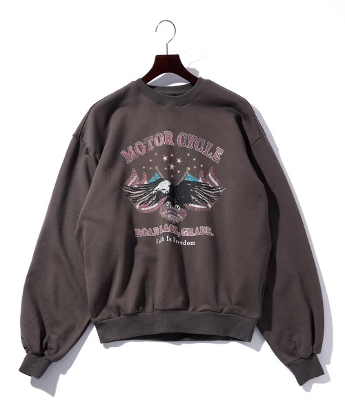 THISIS（ディスイズ）の「先染め 裏毛 プリント スウェット レディース（スウェット・レディース・チャコール/グレー系その他2/ブラック系その他/ブラック/ブラック系その他2/グレー系その他・MEDIUM/LARGE/X-LARGE）」の6枚目の写真