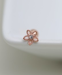 【Peony/ピオニー】/サージカルステンレス316L ビジューフラワースタッドピアス