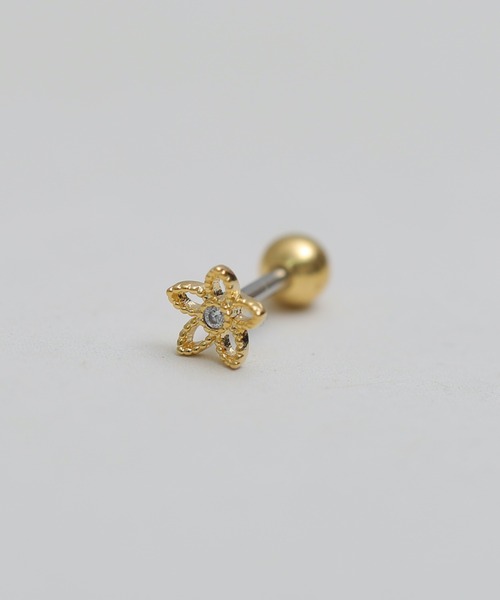 tone(トーン)の「【Peony/ピオニー】/サージカルステンレス316L ビジューフラワースタッドピアス(ピアス(片耳用)・レディース・ピンクゴールド/シルバー/ゴールド・FREE)」の3枚目の写真