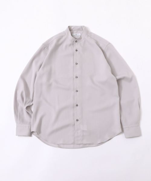 417 EDIFICE(フォーワンセブンエディフィス)の「アムンゼンバンドカラーシャツ(シャツ/ブラウス・メンズ・ネイビー/ライトグレー/ホワイト/ブラウン・SMALL/MEDIUM/LARGE)」の3枚目の写真
