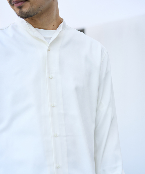 417 EDIFICE(フォーワンセブンエディフィス)の「アムンゼンバンドカラーシャツ(シャツ/ブラウス・メンズ・ネイビー/ライトグレー/ホワイト/ブラウン・SMALL/MEDIUM/LARGE)」の17枚目の写真