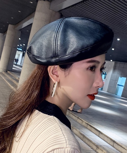 Miniministore(ミニミニストア)の「ベレー帽 帽子 レディース チェーン付き(ハンチング/ベレー帽・レディース・ワインレッド/ダークグレー/ベージュ/ブラック/ライトブラウン/ホワイト・FREE)」の20枚目の写真