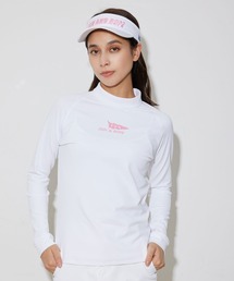 【UV】【接触冷感】フラッグプリント長袖モックプルオーバー