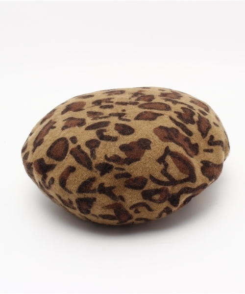 Heather(ヘザー)の「シシュウベレー 566208(ハンチング/ベレー帽・レディース・レッド/レオパード/ネイビー/グレー・ONE SIZE)」の4枚目の写真