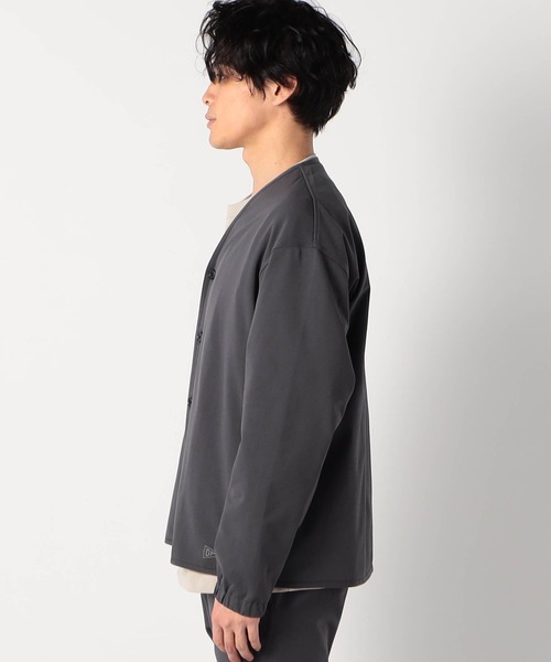 Grand PARK（グランドパーク）の「圧縮マイクロカノコノーカラーブルゾン（ノーカラージャケット・メンズ・ネイビー/ブラック/チャコールグレー・LARGE/MEDIUM）」の7枚目の写真