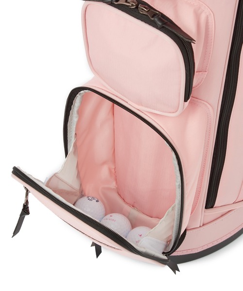 JUN&ROPE'（ジュンアンドロペ）の「【ユニセックス】【新色追加】【軽量】ロゴテープキャディバッグ（ゴルフグッズ・レディース・ライトグリーン/ピンク・FREE）」の8枚目の写真