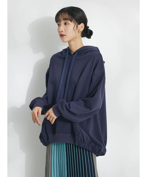 CRAFT STANDARD BOUTIQUE（クラフトスタンダードブティック）の「バックバルーンパーカー（スウェット・レディース・ネイビー/サックスブルー/オフホワイト・FREE）」の6枚目の写真