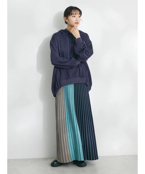 CRAFT STANDARD BOUTIQUE（クラフトスタンダードブティック）の「バックバルーンパーカー（スウェット・レディース・ネイビー/サックスブルー/オフホワイト・FREE）」の14枚目の写真