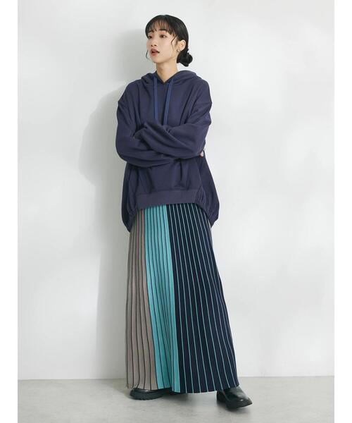 CRAFT STANDARD BOUTIQUE（クラフトスタンダードブティック）の「バックバルーンパーカー（スウェット・レディース・ネイビー/サックスブルー/オフホワイト・FREE）」の16枚目の写真