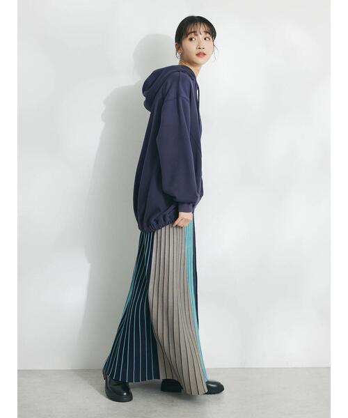 CRAFT STANDARD BOUTIQUE（クラフトスタンダードブティック）の「バックバルーンパーカー（スウェット・レディース・ネイビー/サックスブルー/オフホワイト・FREE）」の17枚目の写真