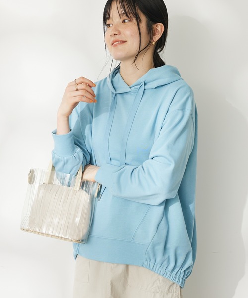 CRAFT STANDARD BOUTIQUE（クラフトスタンダードブティック）の「バックバルーンパーカー（スウェット・レディース・ネイビー/サックスブルー/オフホワイト・FREE）」の3枚目の写真