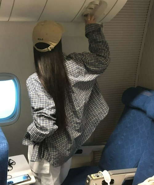 BEIDELLI（ベイデリー）の「[BELLIDE MADE] カジュアルオーバーフィットチェックシャツ（シャツ/ブラウス・レディース・ブラック/ブルー/ブラウン・FREE）」の14枚目の写真