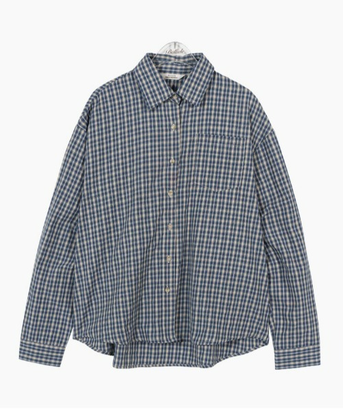 BEIDELLI（ベイデリー）の「[BELLIDE MADE] カジュアルオーバーフィットチェックシャツ（シャツ/ブラウス・レディース・ブラック/ブルー/ブラウン・FREE）」の10枚目の写真