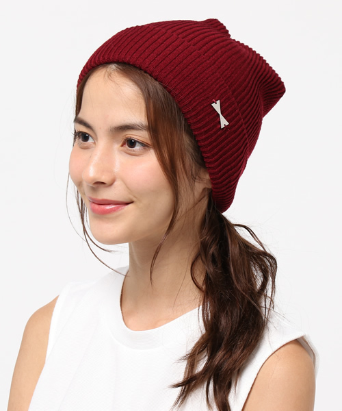 ASZAKKA（アザッカ）の「（ZU0373）これに決まり♪ｷｬｯﾌﾟ（ニットキャップ/ビーニー・レディース・マスタード/グレー/ベージュ/ネイビー/ブラック/カーキ/ワイン/ダークブルー/アイボリー/ライトブラック/キャメル/レッド/ライトグレー・FREE）」の12枚目の写真