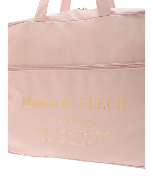 Maison de FLEUR（メゾンドフルール）の「サテンキャリーオンバッグ（ボストンバッグ・レディース・ピンクベージュ/ブラック/アイボリー/ブルー系その他7・FREE）」の16枚目の写真