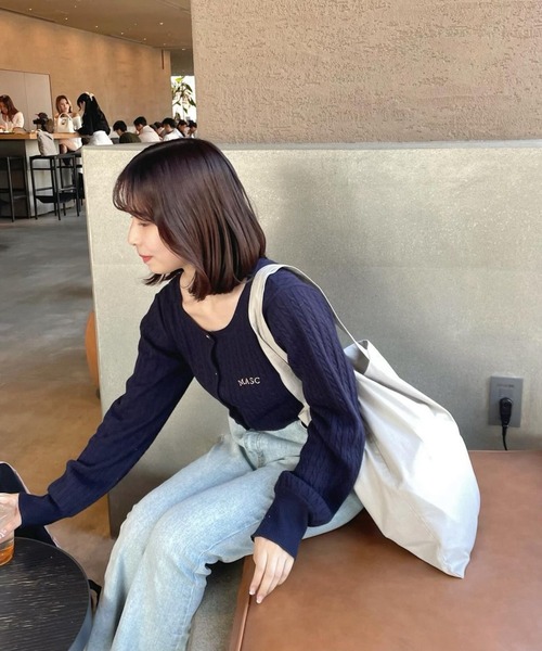 muguet（ミュゲ）の「【A4サイズ対応】ロゴトートバッグ / 推し活（トートバッグ・レディース・ブルー/グレー/レッド/ピンク/ホワイト・FREE）」の15枚目の写真