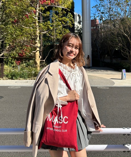 muguet（ミュゲ）の「【A4サイズ対応】ロゴトートバッグ / 推し活（トートバッグ・レディース・ブルー/グレー/レッド/ピンク/ホワイト・FREE）」の16枚目の写真