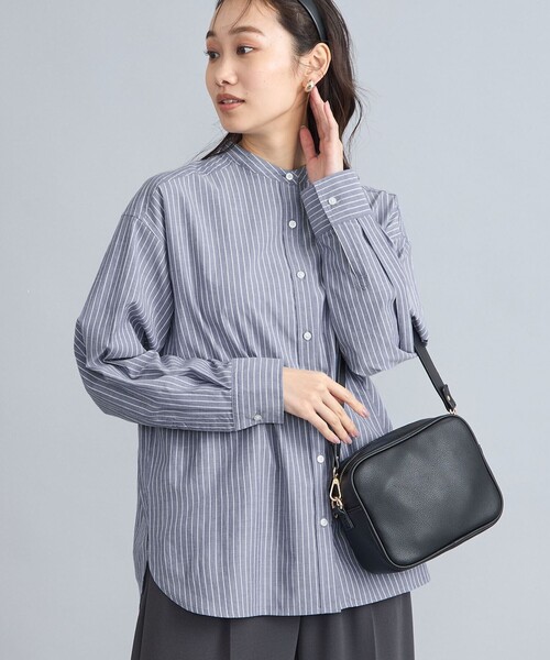 coen（コーエン）の「ソフトタッチブロードバンドカラーシャツ（シャツ/ブラウス・レディース・ライトブルー/クリーム/その他1/その他2/その他3/ホワイト・M/L）」の6枚目の写真