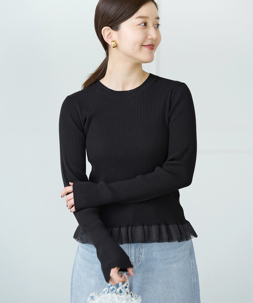 IENA - 新品 IENA ウールシルクフリルプルオーバー IENA（イエナ）の「《WEB限定/追加2》裾フリル プルオーバー