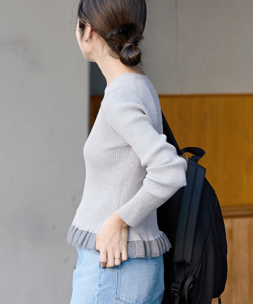 IENA（イエナ）の「《WEB限定/追加2》裾フリル プルオーバー（ニット