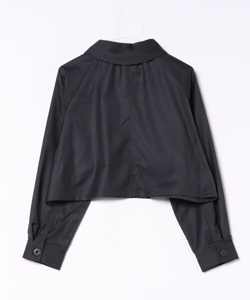 NICOLE CLUB（ニコル　クラブ）の「ラグランショートジャケット（その他アウター・レディース・オフホワイト/グレー/ブラック・MEDIUM）」の4枚目の写真