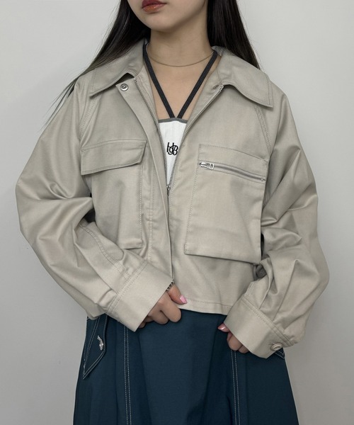 ‘’NICOLE CLUB’’ 80s ジップアップブルゾン　短丈 NICOLE CLUB'' 80s ジップアップブルゾン短丈