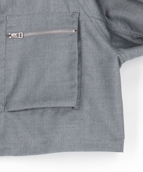 NICOLE CLUB（ニコル　クラブ）の「ラグランショートジャケット（その他アウター・レディース・オフホワイト/グレー/ブラック・MEDIUM）」の14枚目の写真