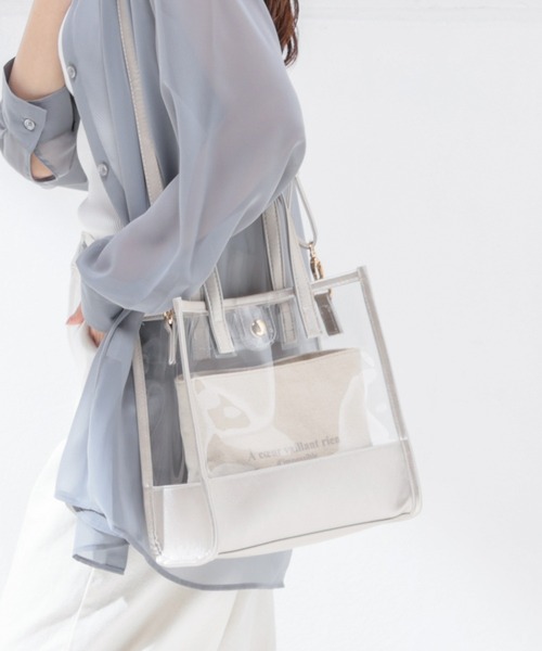 マニマリス　クリアハンドバッグ Honeys（ハニーズ）の「クリアハンドバッグ（ハンドバッグ）」 - WEAR